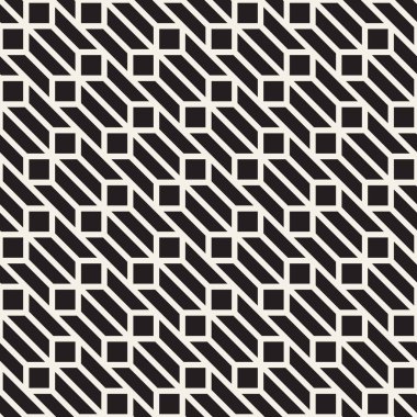 Vektör kesintisiz geometrik desen. Basit soyut çizgiler kafes. Yinelenen öğeleri şık arka plan