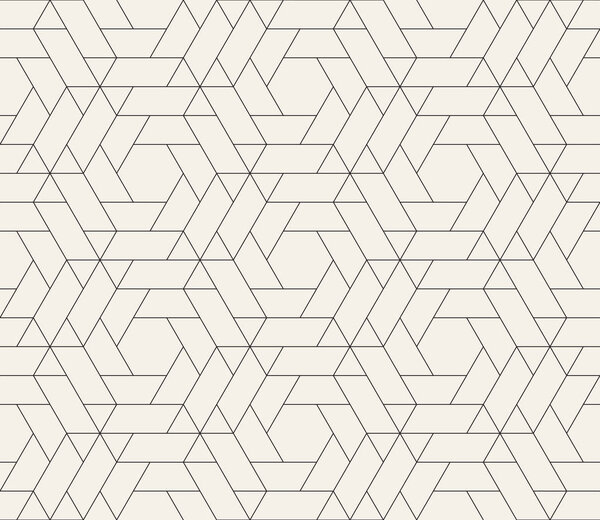 Vector seamless geometric pattern. Simple abstract lines lattice. Repeating elements stylish background
