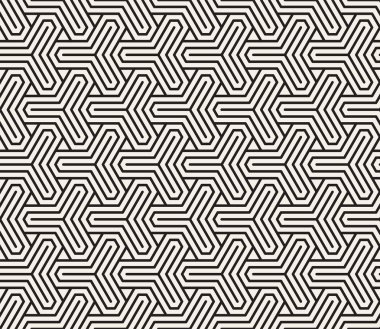 Vektör kesintisiz geometrik desen. Basit soyut çizgiler kafes. Yinelenen öğeleri şık arka plan