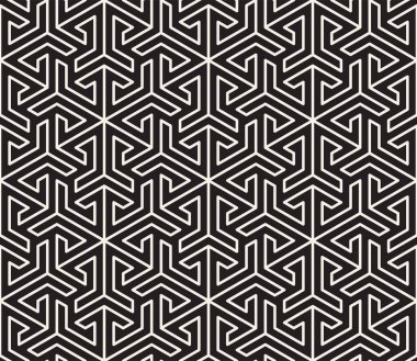 Vektör kesintisiz geometrik desen. Basit soyut çizgiler kafes. Yinelenen öğeleri şık arka plan