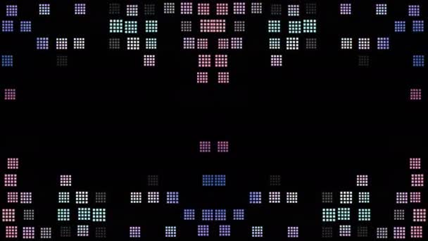 Pared colorida al azar del pixel — Vídeo de stock