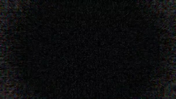 Slumpmässiga Pixel brus med Kromatisk Aberration och oskärpa — Stockvideo