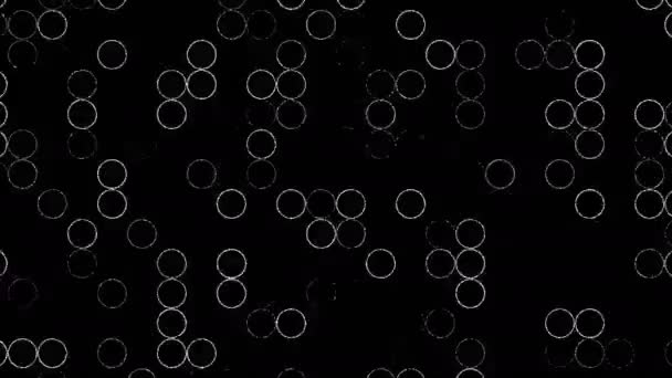 Minimalistic Background of Randomly Moving Circles — Stock Video