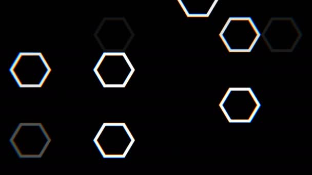 Hexagons aléatoires avec décalage RVB — Video