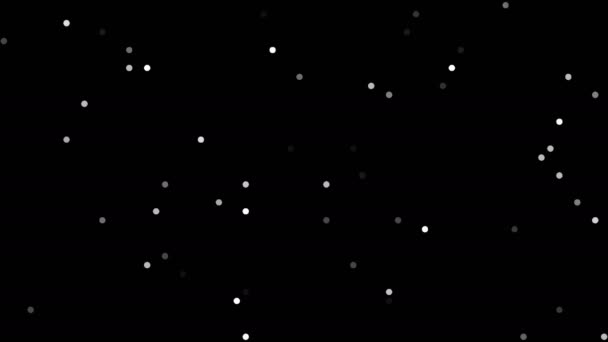 Einfaches zufällig wachsendes Punkt-Sternenfeld — Stockvideo