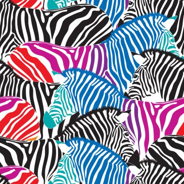 Siyah ve Derma zebra seamless modeli.