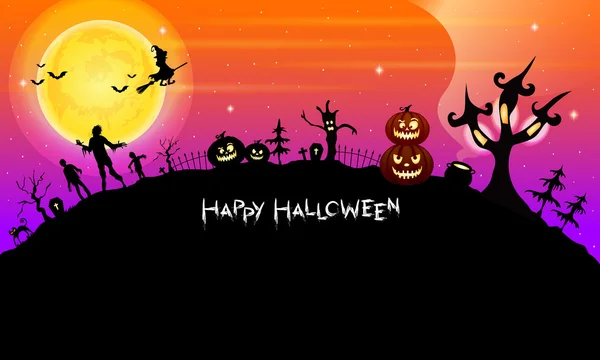 Colorido diseño de fondo de Halloween . — Vector de stock