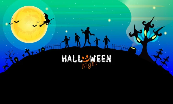 Colorido diseño de fondo de Halloween . — Vector de stock