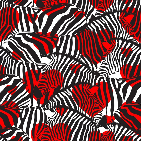 Kalp şeklinde renkli zebra seamless modeli.