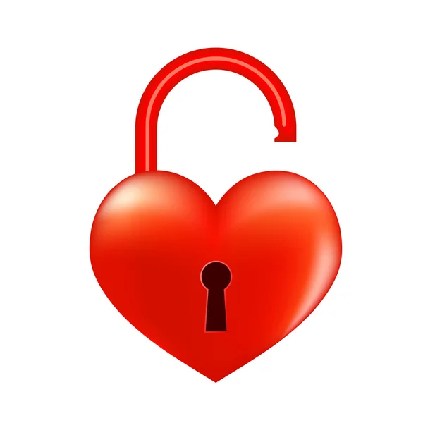 Unlock your heart conceptual illustration. — Stock Vector