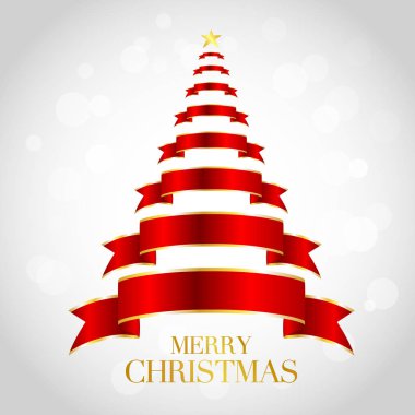 kırmızı kurdele Noel ağacı 