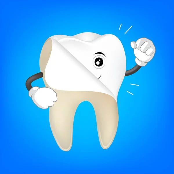 Diş beyazlatma sembolü. — Stok Vektör