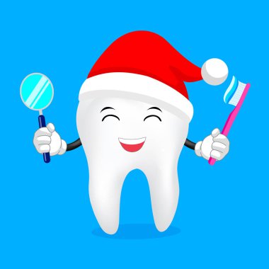 Sevimli çizgi diş karakter