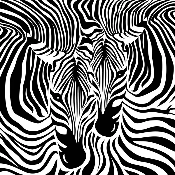 Zebra Couple background. — Stock Vector