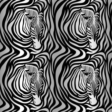 Zebra baş seamless modeli. 