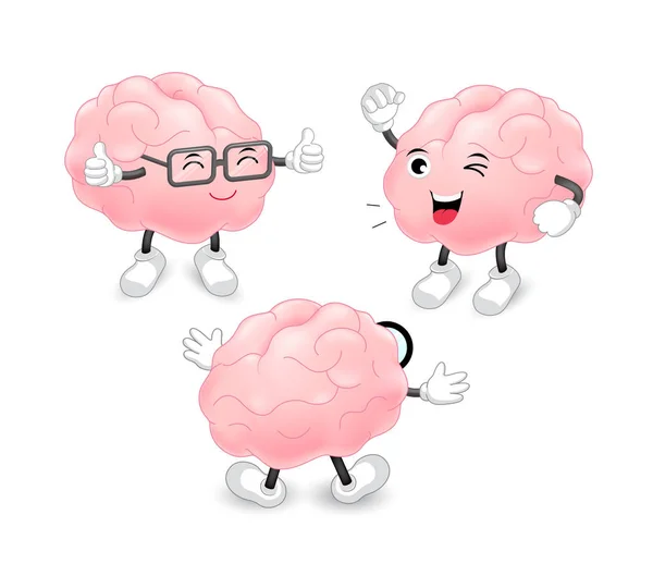 Personajes cerebrales. concepto de lluvia de ideas . — Vector de stock