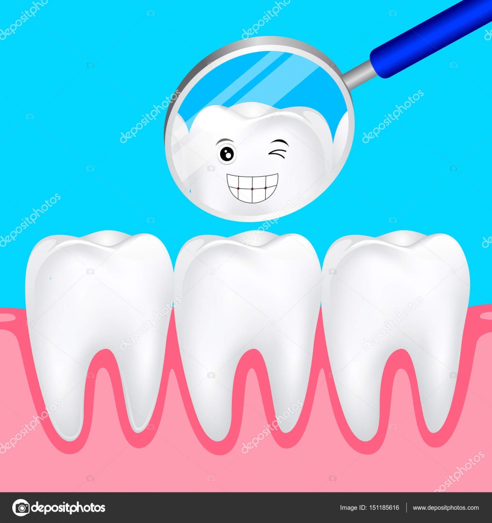 cute cartoon teeth smile