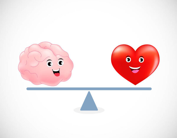 Симпатичный мультфильм в масштабе мозга и сердца
. 