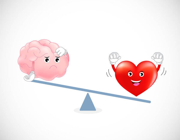 Симпатичный мультфильм в масштабе мозга и сердца
.