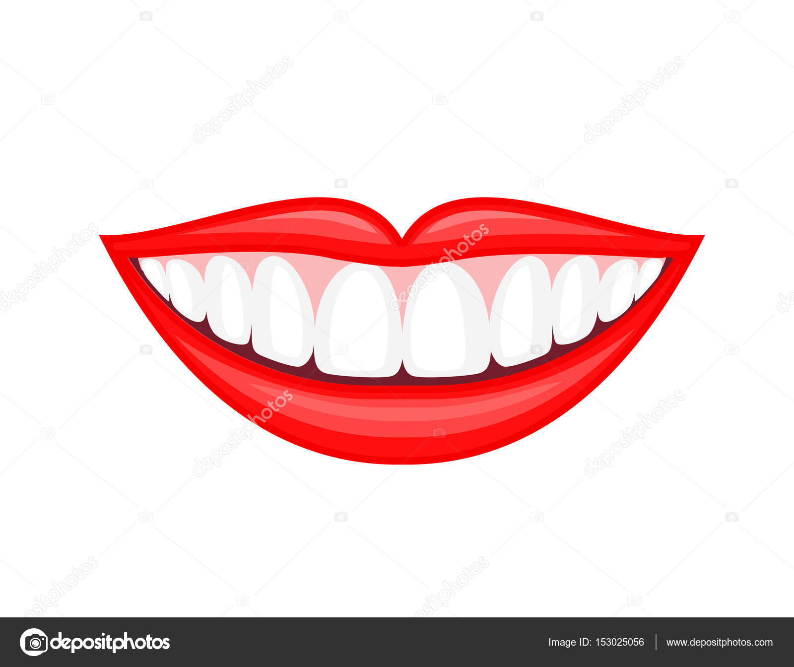 Image vectorielle Belle bouche souriante avec des dents saines . par ©wowow  - 153025056, image size:1600x1344