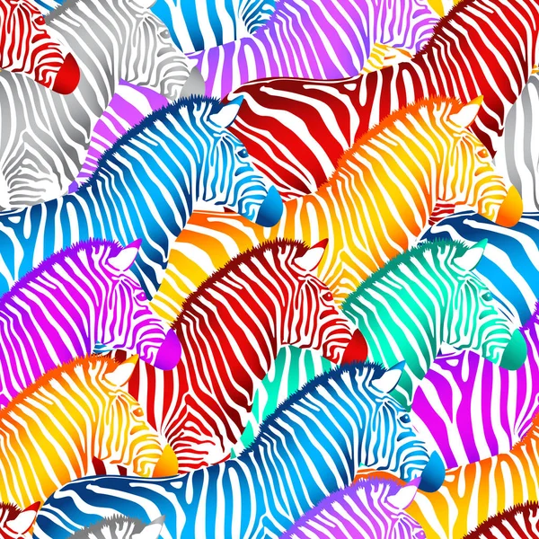 Barevné zebra vzor bezešvé. — Stockový vektor