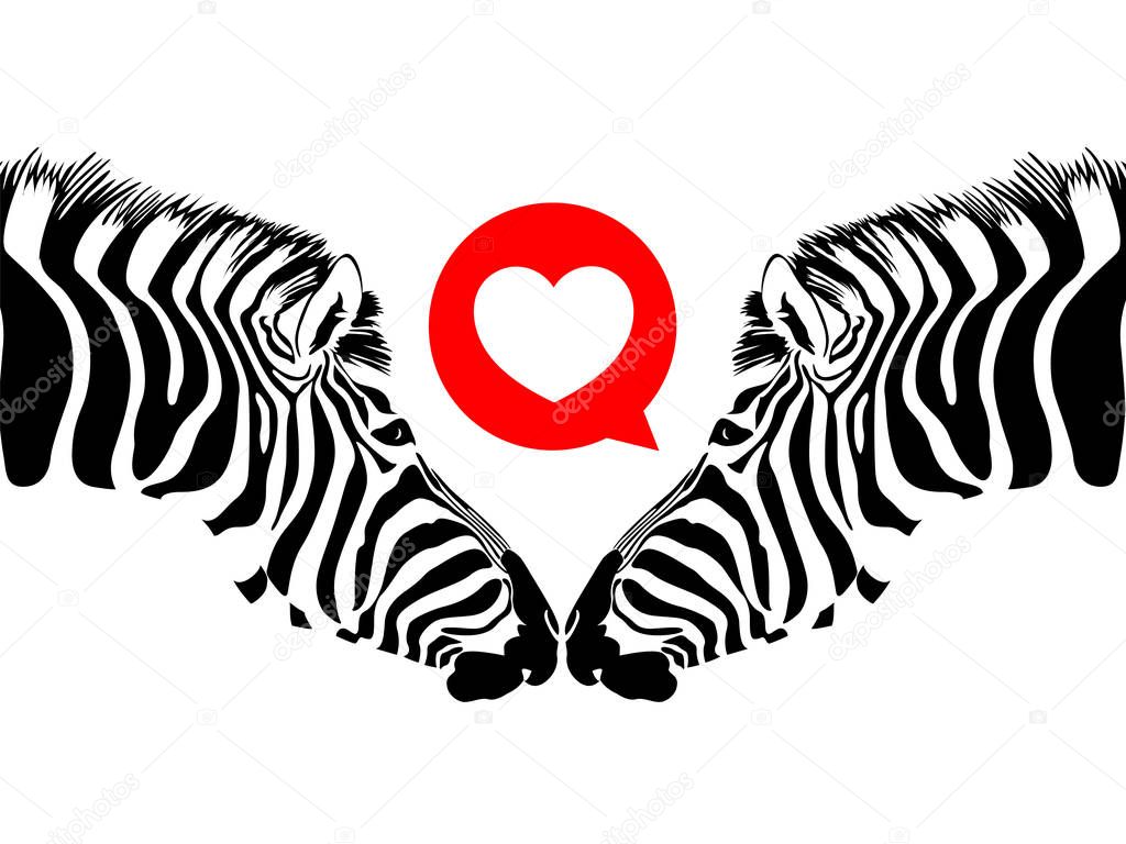 Striped black and white. Illustration isolated on white background.