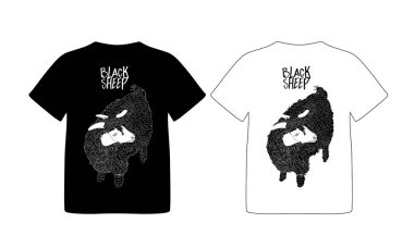 T-shirt tasarım ile yüz karası. 