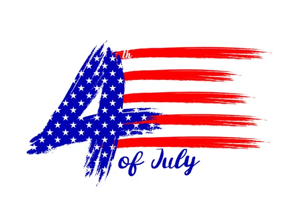 Feliz Día de la Independencia de Estados Unidos 4 de julio . — Archivo Imágenes Vectoriales