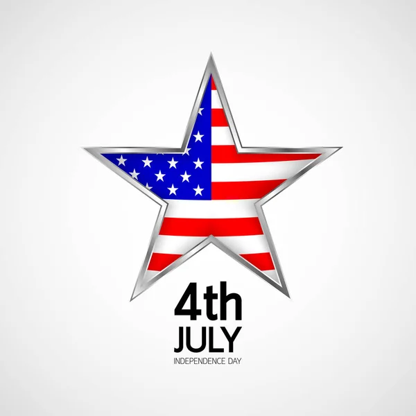 Cuatro de julio día de la independencia de los EE.UU. . — Archivo Imágenes Vectoriales