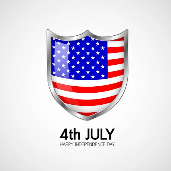 Cuatro de julio día de la independencia de los EE.UU. . — Archivo Imágenes Vectoriales