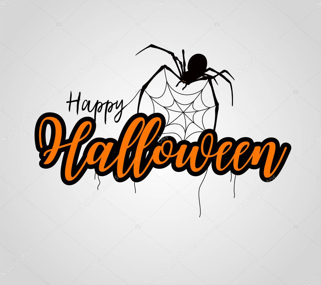 Happy Halloween lettering design. 