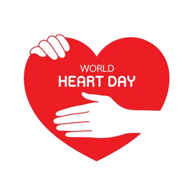 Dünya Kalp günü simgesi tasarım. 