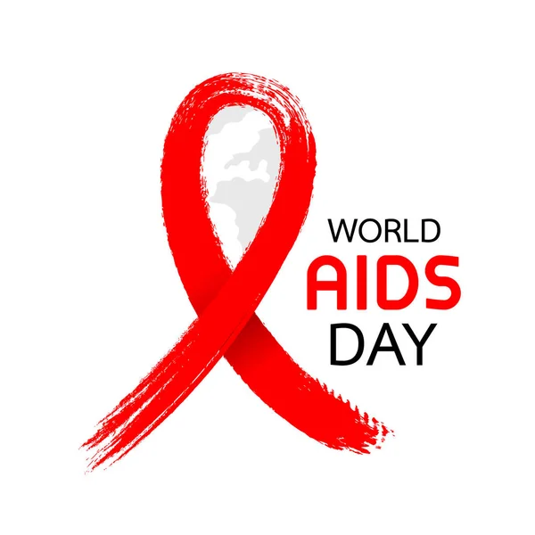 Journée mondiale du sida. Conception icône de sensibilisation au sida . — Image vectorielle