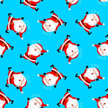 Sevimli çizgi Santa seamless modeli. 