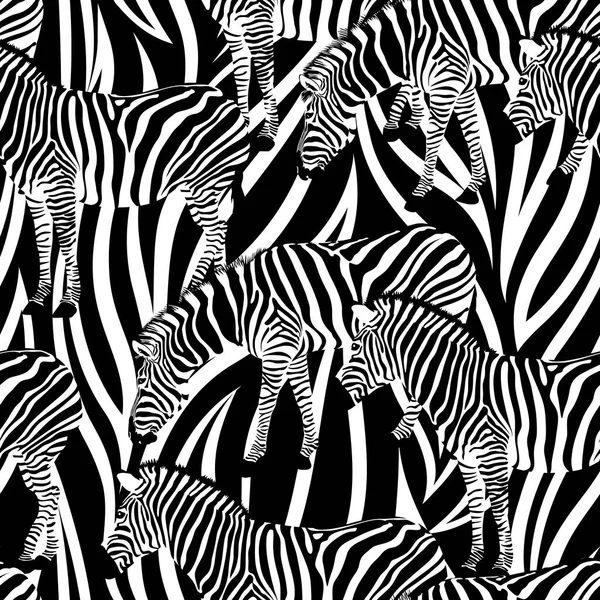 Zebra Abstract Background Seamless Pattern Black White Wild Animal Texture  Stock Vector by ©wowow 179770638