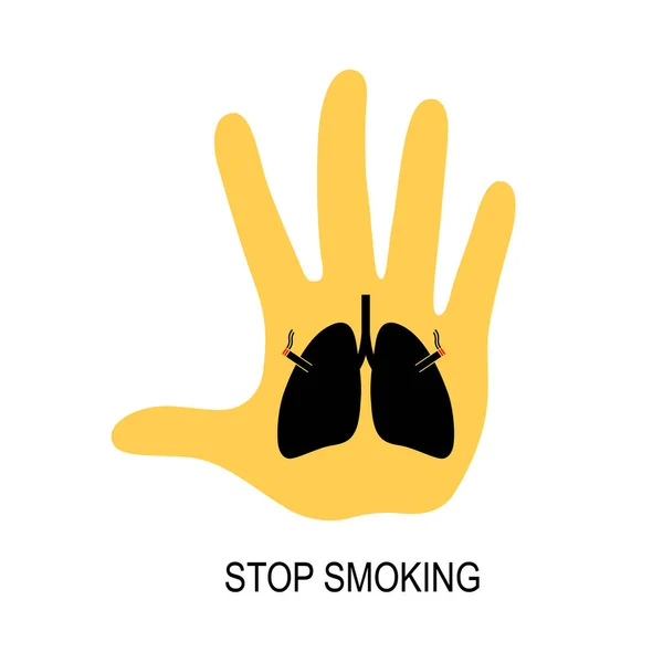 Abstrakt Menneskelunge Med Sigarett Slutt Røyke Konseptet Verden Ingen Tobakksdag – stockvektor