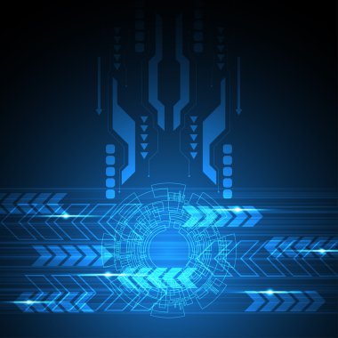 Vektör soyut arka planı teknoloji ve teknoloji kavramlarının yeniliklerini gösterir.