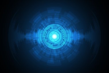 Vektör soyut arka planı teknoloji ve teknoloji kavramlarının yeniliklerini gösterir.