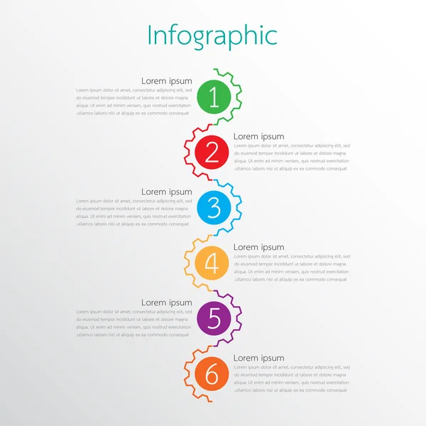 Vektor-Infografik-Vorlagen für detaillierte Berichte aus den verschiedenen Prozessschritten. — Stockvektor