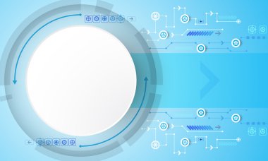 Vektör soyut arka planı teknoloji ve teknoloji kavramlarının yeniliklerini gösterir.