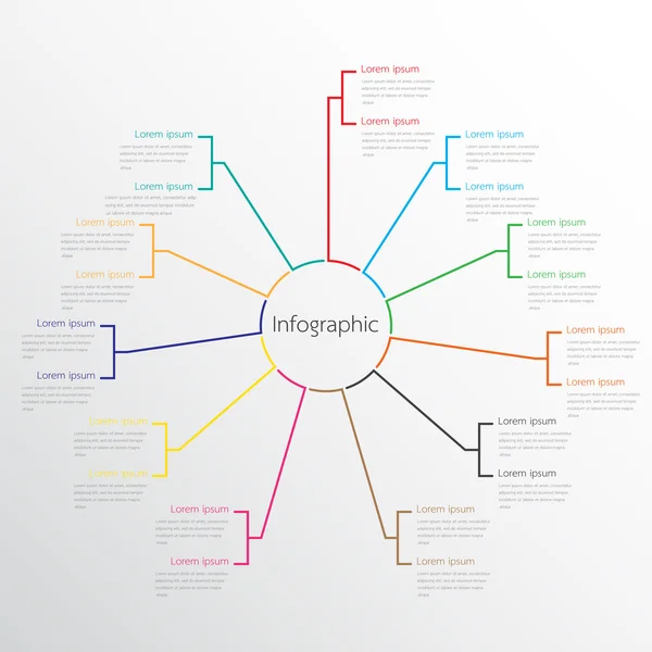 Çeşitli işlem adımları ayrıntılı raporlar için vektör Infographic Şablonlar.