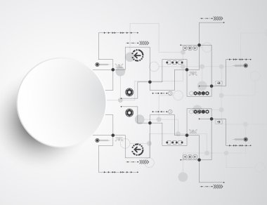 Vektör soyut arka planı teknoloji ve teknoloji kavramlarının yeniliklerini gösterir.