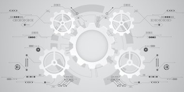 Vektör soyut arka planı teknoloji ve teknoloji kavramlarının yeniliklerini gösterir.