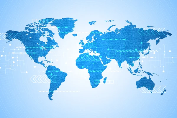 Vektör soyut arka planı teknoloji ve teknoloji kavramlarının yeniliklerini gösterir.