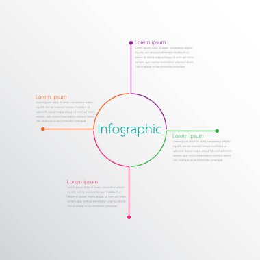 Çeşitli işlem adımları ayrıntılı raporlar için vektör Infographic Şablonlar.