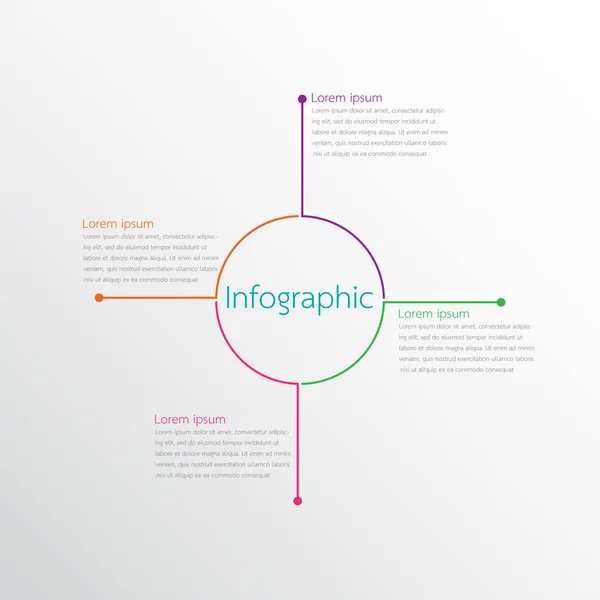 Modèles d'infographie vectorielle pour les rapports détaillés des différentes étapes du processus . — Image vectorielle