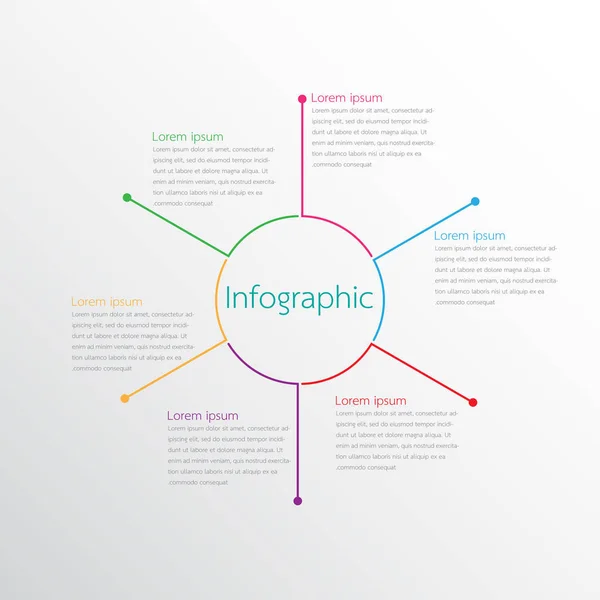 Vektor-Infografik-Vorlagen für detaillierte Berichte aus den verschiedenen Prozessschritten. — Stockvektor