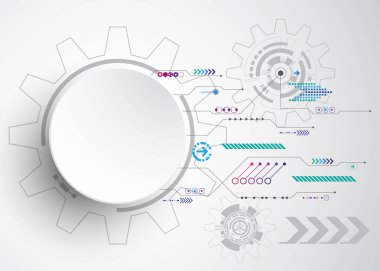 Vektör soyut arka planı teknoloji ve teknoloji kavramlarının yeniliklerini gösterir.