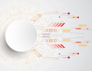 Vektör soyut arka planı teknoloji ve teknoloji kavramlarının yeniliklerini gösterir.