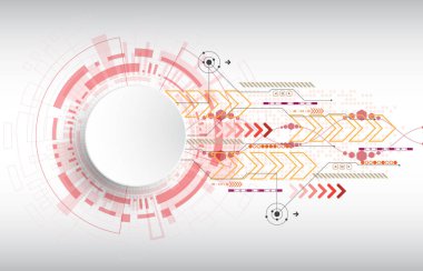 Vektör soyut arka planı teknoloji ve teknoloji kavramlarının yeniliklerini gösterir.